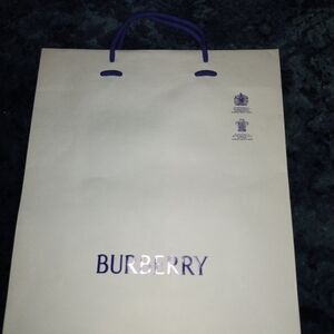 One 1 Burberry Thick Paper Shopping Bag With Rope Handles